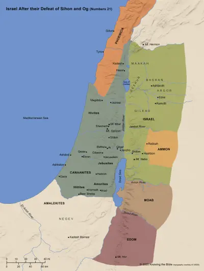 Israel After their Defeat of Sihon and Og