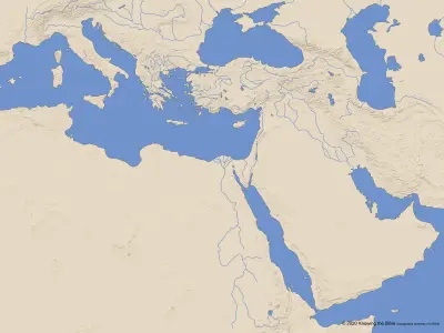 Mediterranean Near East (Blank Base Map)
